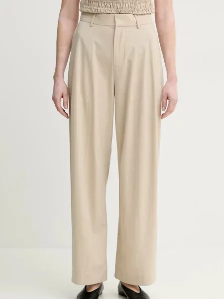 ISABELLE BLANCHE pantaloni femei lat high waist bej