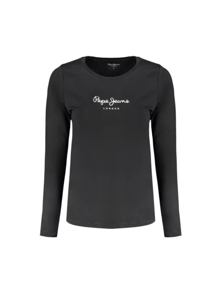 Top Pepe Jeans z okrągłym dekoltem czarny