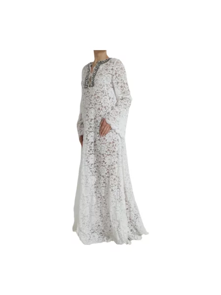 Sukienka maxi Dolce And Gabbana biała