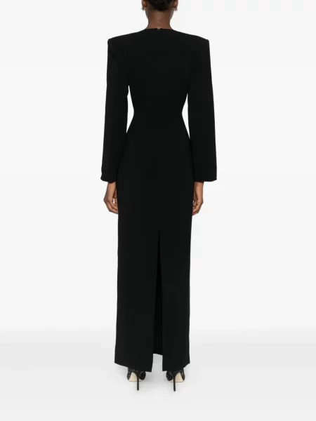 Rochie maxi Solace London lungă de costum negru