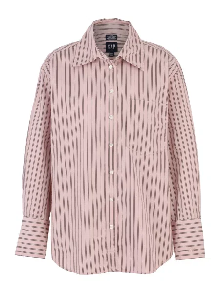 Gap Petite Bluză roz pastel / roșu bordeaux alb
