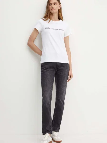 Tričko Calvin Klein Jeans biela