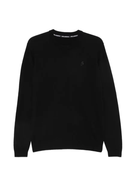 Pulover Karl Lagerfeld cu autograf negru