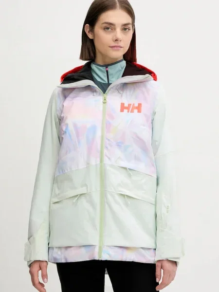 Női sí dzseki Helly Hansen Powchaser reflections aop. Méret: S zöld