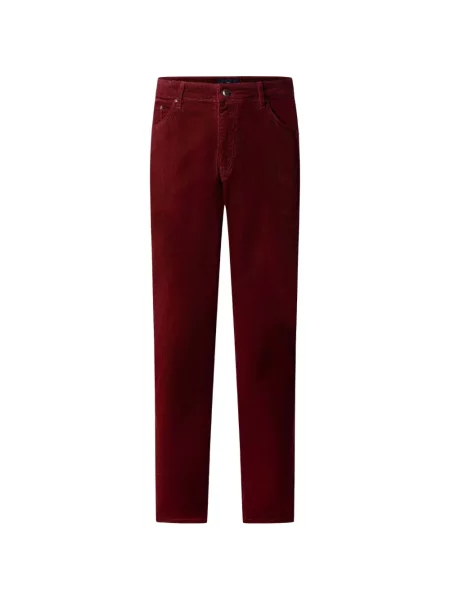 Pantaloni Hackett London de catifea cord roșu