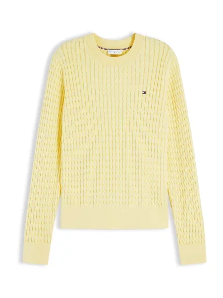 TOMMY HILFIGER Pulover deschis galben