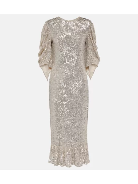Rochie midi Roberta Einer până la genunchi de costum argintiu