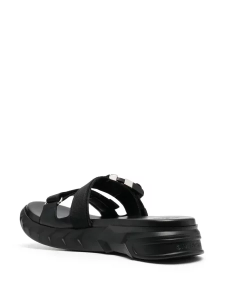 Sandale Givenchy din piele cu cataramă negru