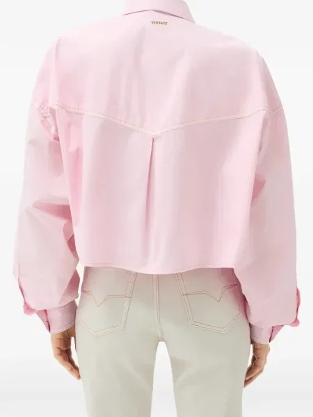 Cămașă Versace din poplin roz