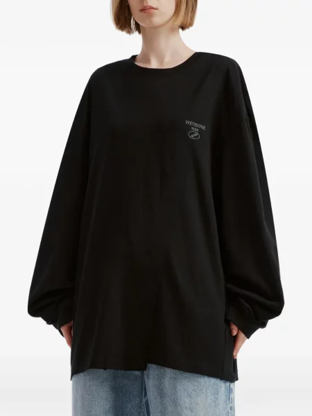 Lung tricou We11done cu imagine negru