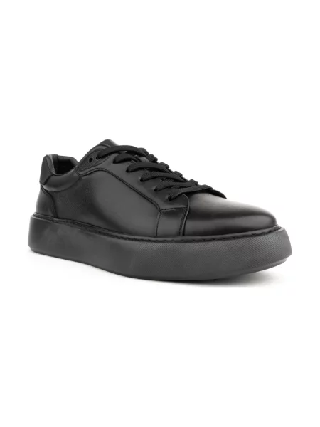 Sneakersy Sergio Moretti skórzane casual czarne