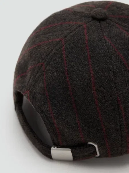 Czapka w prążki Teen uniwersalny MANGO TEEN brązowy