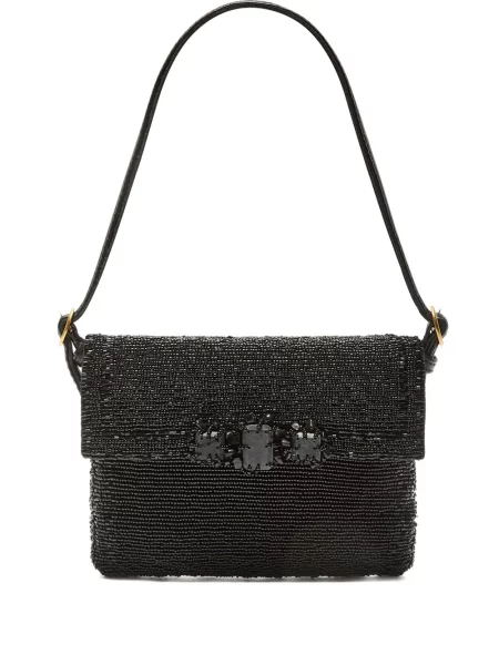 Geantă Maliparmi cu mărgele negru