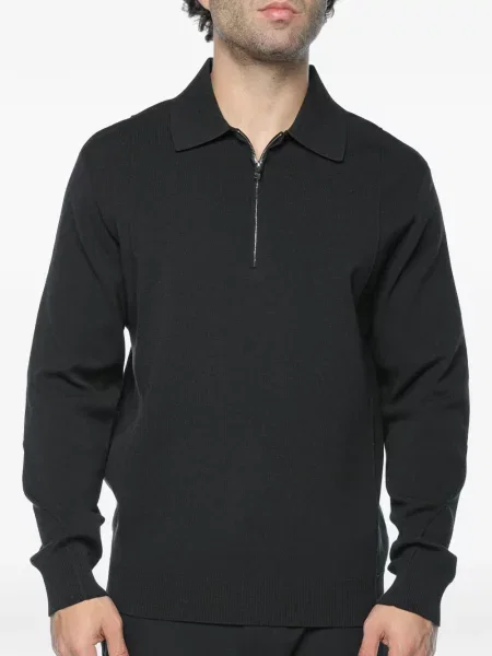 Tricou polo Drykorn tricotate negru