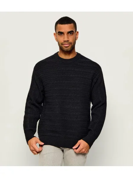 Calvin Klein Pulover cu adaos de lână negru