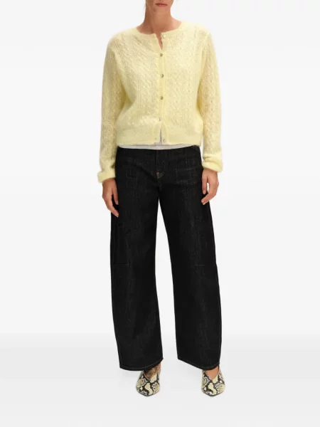 Cardigan Bimba Y Lola de mohair galben