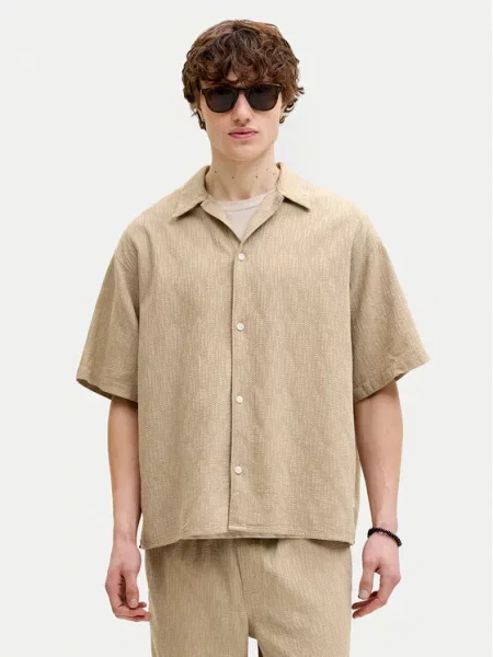 Jack & Jones Πουκάμισο Montauk μπεζ