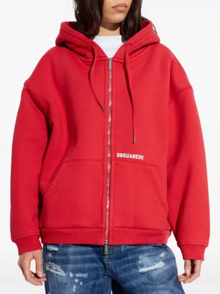 Hanorac cu glugă Dsquared2 roșu