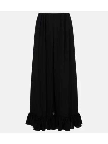 Pantaloni Chloé de mătase negru