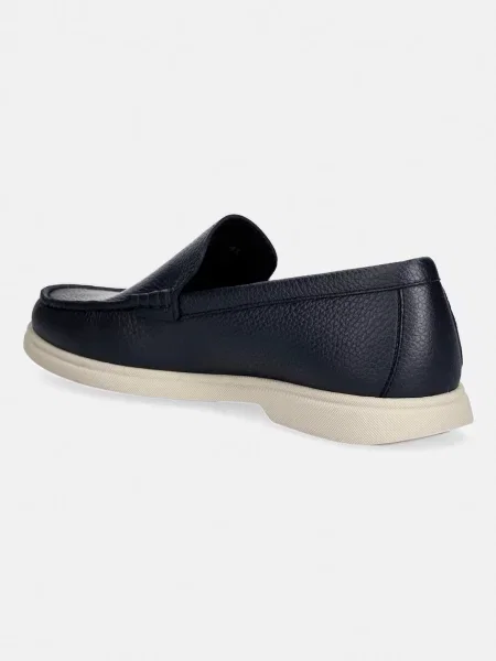 BOSS mocasini de piele Sienne albastru