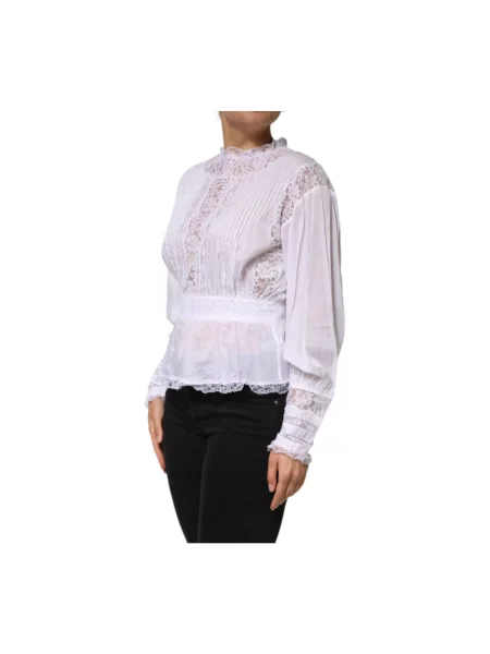 Bluzka Dolce And Gabbana koronkowa biała