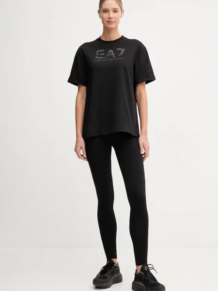 Легінси Emporio Armani з принтом чорний