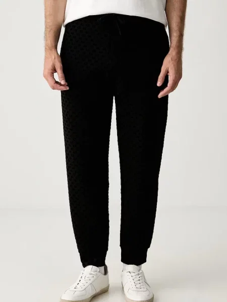 Armani Exchange pantaloni de trening pentru bărbați cu negru