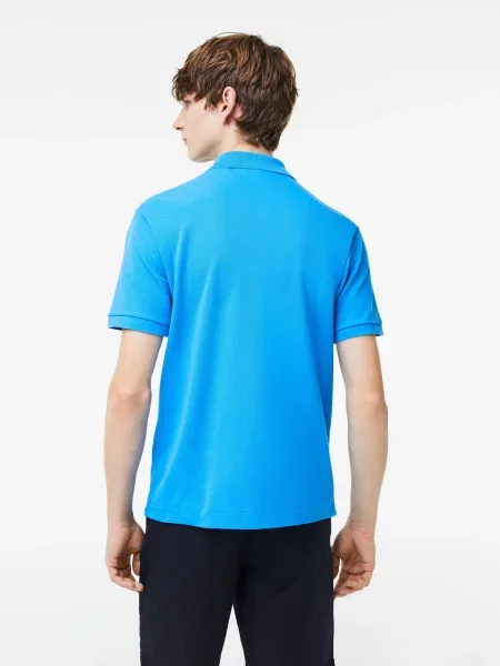 Поло Lacoste голубое