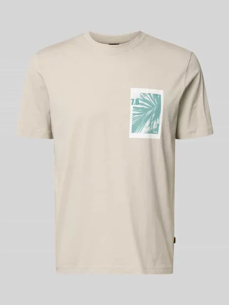 T-shirt o kroju regular fit z czystej bawełny model TE_BOARD' Boss Orange