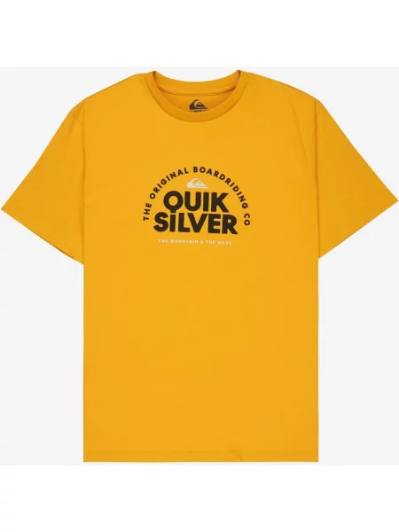 Koszulka Quiksilver Fundamental Ride krótki rękaw ciemnożółty M czarny