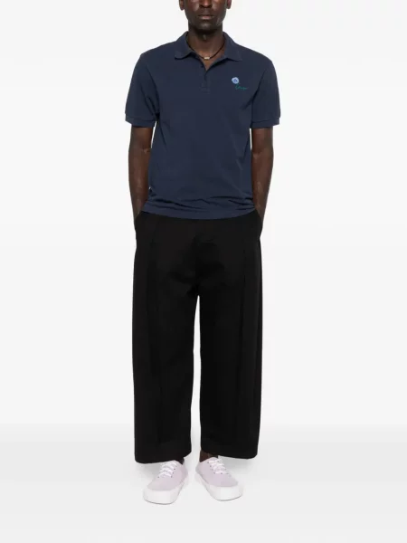 Tricou polo Kenzo cu broderie albastru
