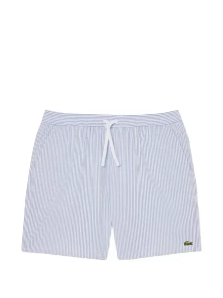 Pruhovaný spodní díl plavek Lacoste se stahovací šňůrkou modrý
