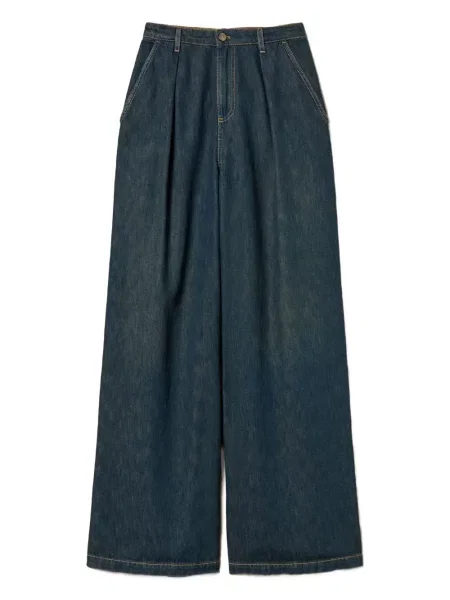 Blugi Twinset plisate albastru