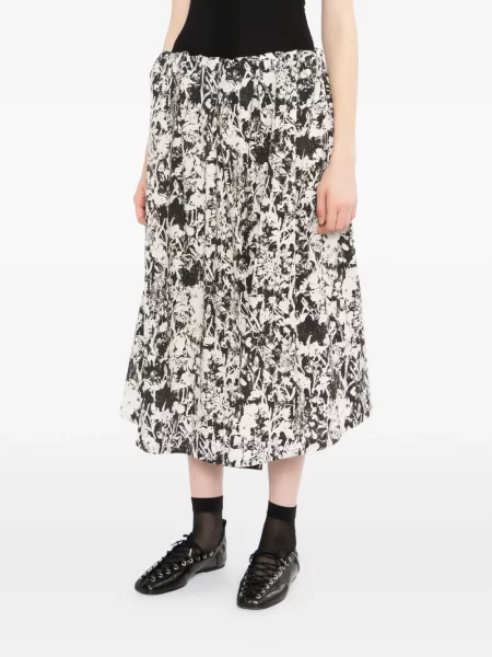 Fustă Jnby cu model floral cu imagine alb