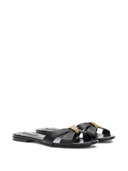 Sandale Roberto Cavalli fără toc negru