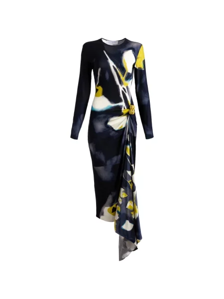 Rochie midi Silvia Tcherassi cu model floral cu imagine albastru