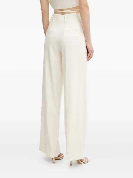 Pantaloni Simona Corsellini plisate alb