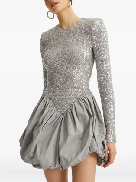 Rochie mini Rotate Birger Christensen cu paiete de costum gri