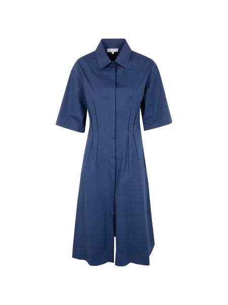 Rochie tip cămașă Antonelli scurtă de costum albastru