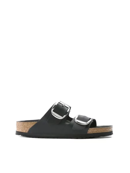 Klapki Birkenstock skórzane czarne