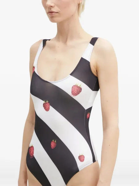 Body Fiorucci cu dungi cu imagine negru