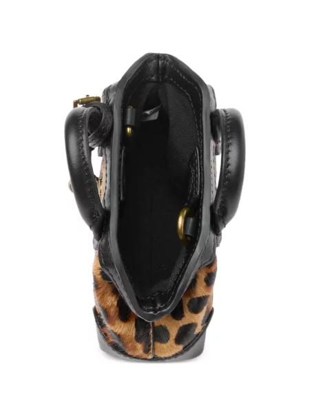 Geantă shopper Ash cu imagine cu model leopard maro