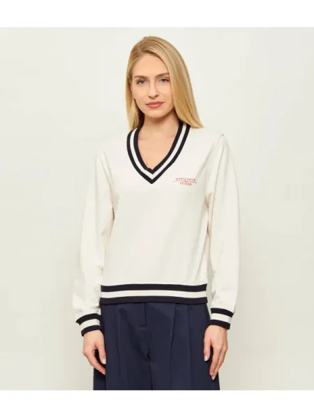 GUESS Bluză de molton crem negru