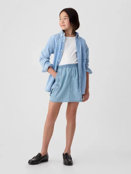 Spódnica jeansowa Gap niebieska