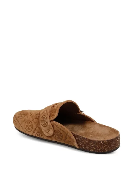 Papuci de casă Tory Burch cu cataramă maro
