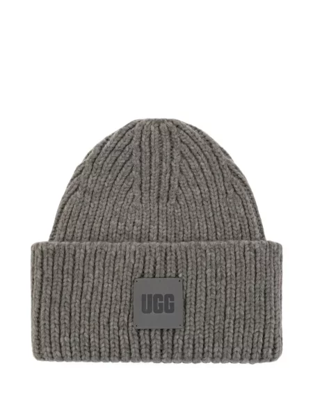 Căciulă Ugg tricotate cu autograf gri