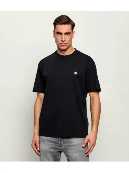 HUGO Tricou Drostee | Relaxed fit negru