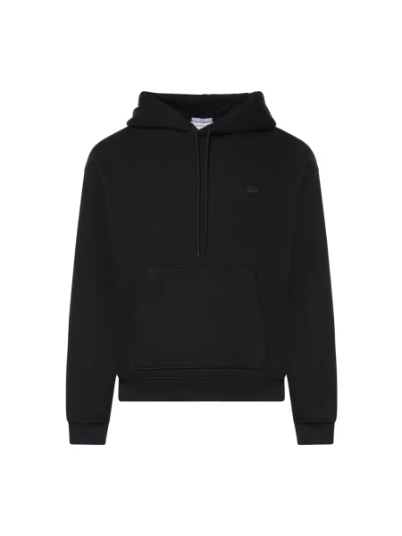 Bluza z kapturem Lacoste z kapturem czarna