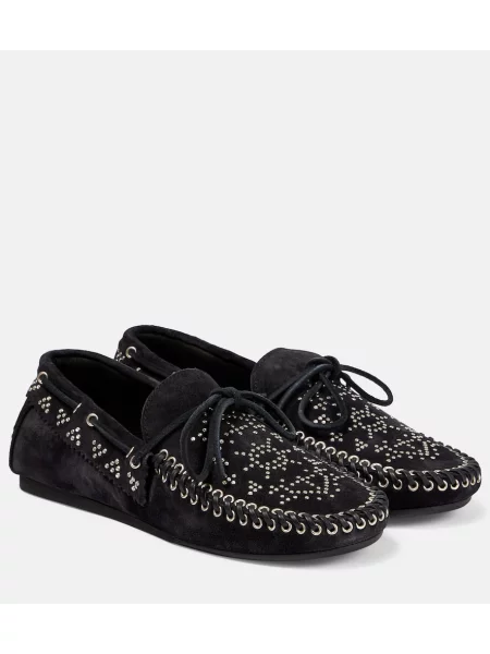 Semišové mokasíny Isabel Marant černé