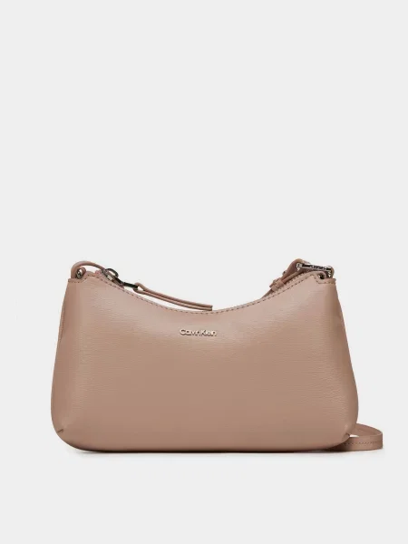 Сумка через плече Calvin Klein з перлами сіра